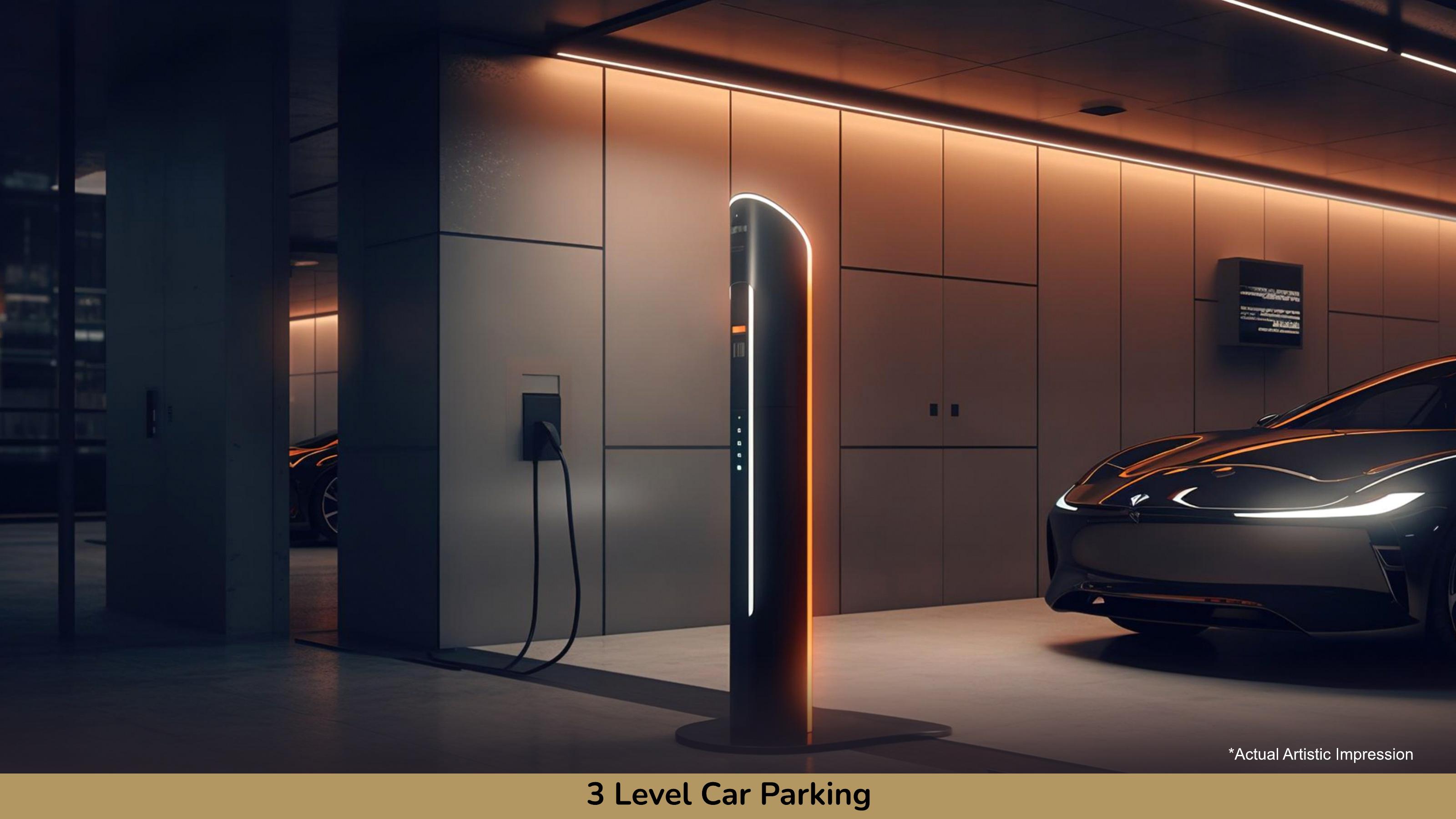 3-Level Car Parking with EV Charging
